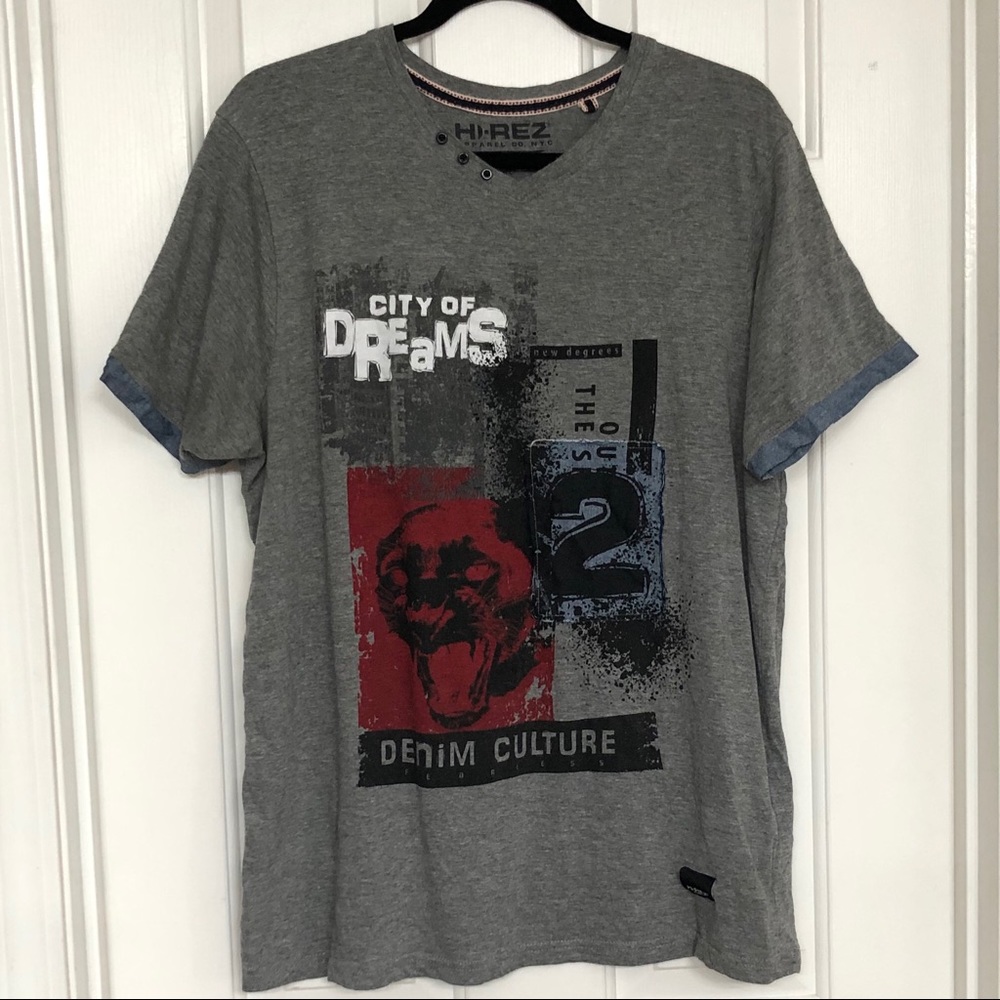 Hi-Rez Logo T-Shirt With Denim Accents